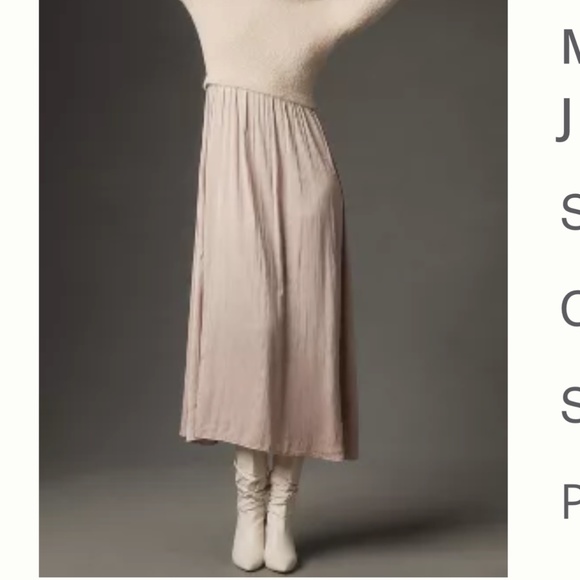 ANTHROPOLOGIE LONG-SLEEVE EYELASH MOCKABLE MIDI JUMPER DRESS - Picture 2 of 2